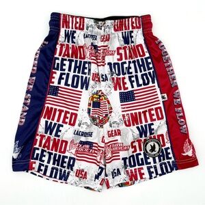GUC Flow Society Together We Stand, United We Flow Lacrosse Attack Shorts Y-S